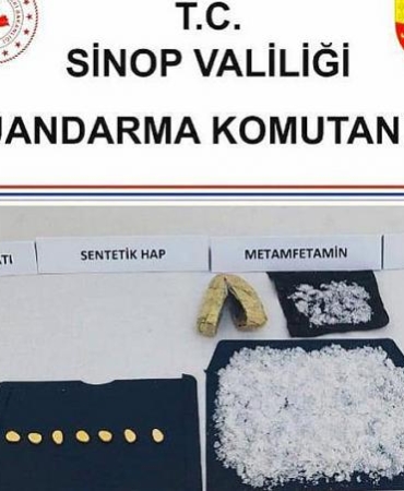 SİNOP-ÇORUM KARAYOLU ÜZERİNDE UYUŞTURUCU OPERASYONU