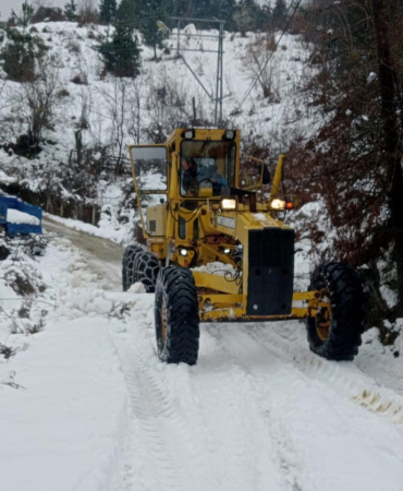 Sinop'ta kar nedeniyle 67 köy yolu ulaşıma kapalı