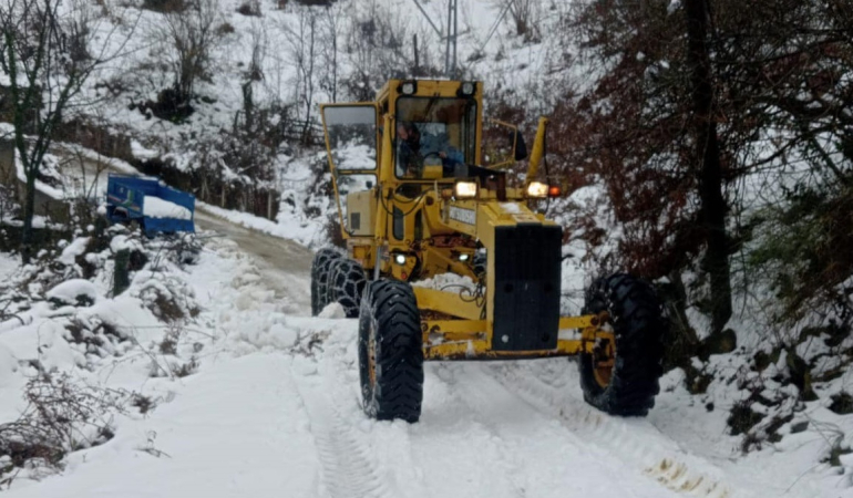 Sinop’ta kar nedeniyle 67 köy yolu ulaşıma kapalı