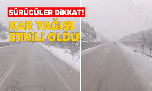 Sinop’un yüksek kesimlerinde kar yağdı