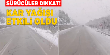 Sinop’un yüksek kesimlerinde kar yağdı