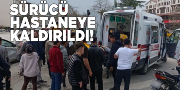 Motosiklet ile otomobil çarpıştı: Sürücü yaralı