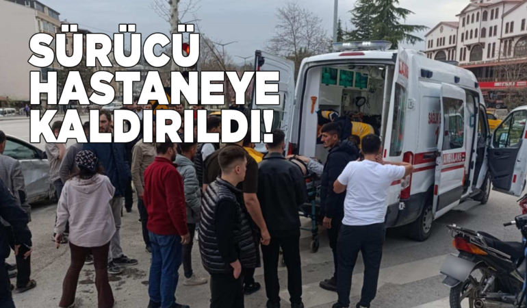 Motosiklet ile otomobil çarpıştı: Sürücü yaralı