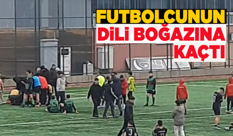 Sinop'ta futbol maçında korkutan anlar