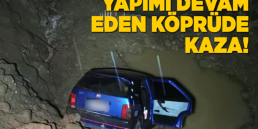 Sinop'ta otomobil çaya uçtu