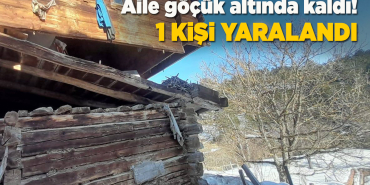 Sinop'ta aşırı kar yağışı sonrası ev çöktü
