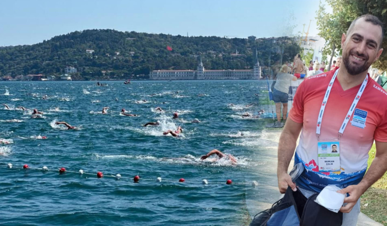 Sinoplu yüzücü kıtalar arasını 58 dakikada yüzdü