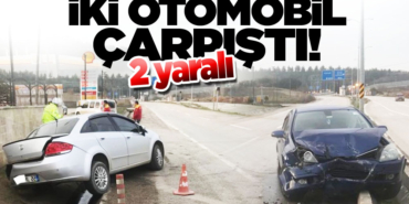 İki otomobil çarpıştı: 2 yaralı