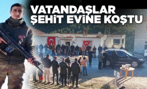 Vatandaşlar şehidin Boyabat'taki evine akın etti