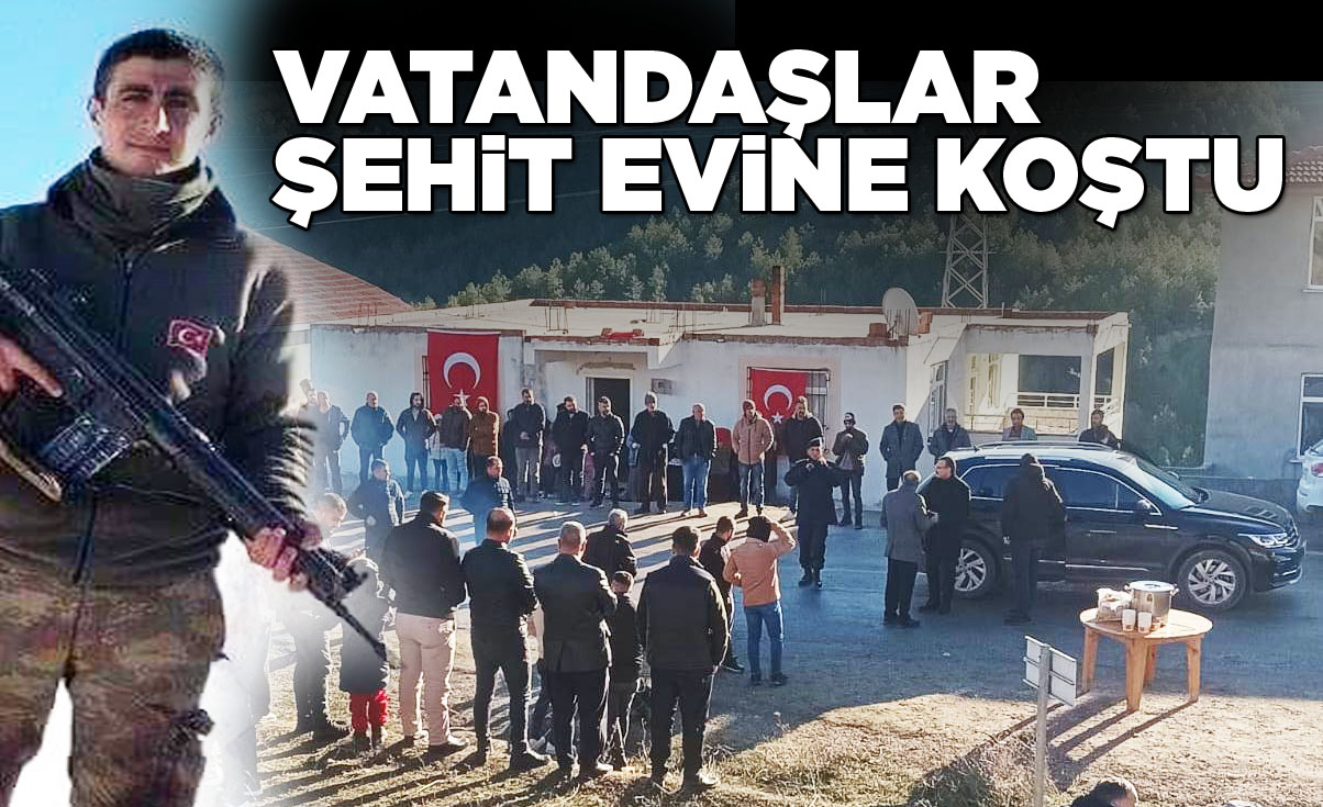 Vatandaşlar şehidin Boyabat'taki evine akın etti