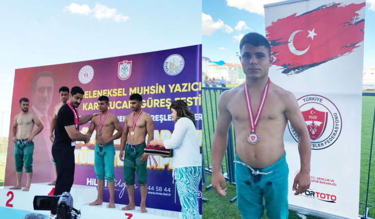 Sinoplu güreşçi Türkiye 3. oldu