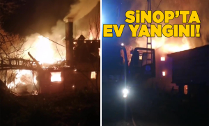Yangında ev küle döndü