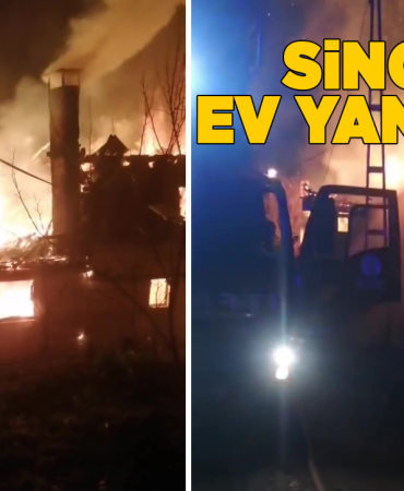 Yangında ev küle döndü