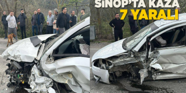 İki otomobil kafa kafaya çarpıştı: 7 yaralı