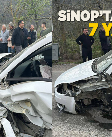 İki otomobil kafa kafaya çarpıştı: 7 yaralı