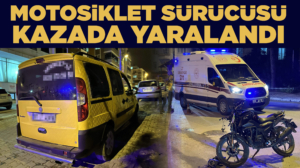 Taksi ile motosiklet çarpıştı: 1 yaralı