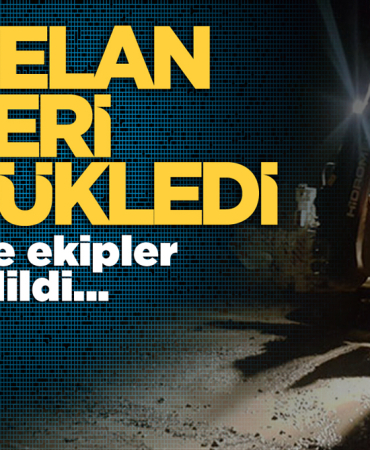 Heyelanda evler kaydı, ekipler bölgeye sevk edildi