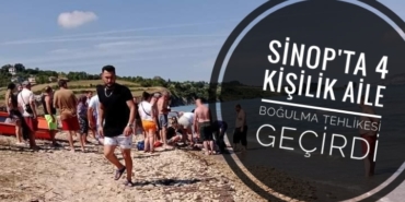 Sinop'ta 4 kişilik aile boğulma tehlikesi geçirdi