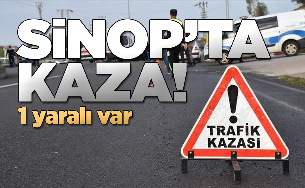 Sinop’ta motosiklet yan yattı