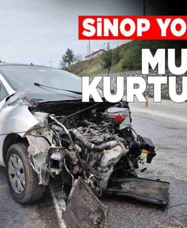 Hurdaya dönen otomobilde burnu bile kanamadı