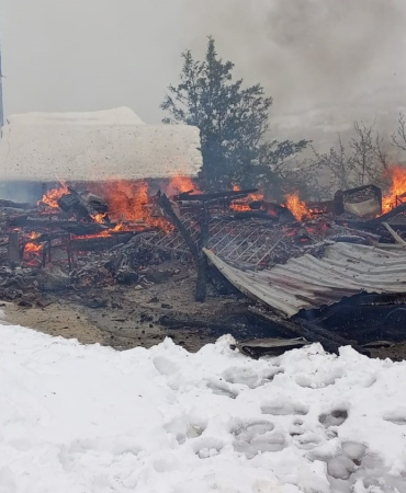 Ordu’da ahşap ev yanarak kül oldu