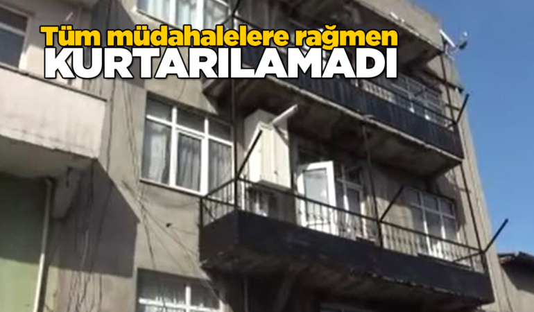 Üçüncü kattan düşen şahıs hayatını kaybetti