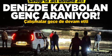 Denizde kaybolan genci arama çalışmaları