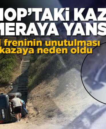 Sinop'ta 'el freni' kazası kameraya yansıdı