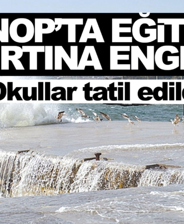 Sinop'ta eğitime 1 gün ara verildi