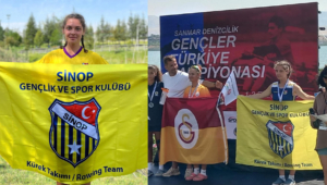 Sinoplu kürekçi Türkiye 3.sü oldu