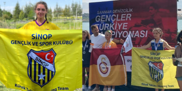 Sinoplu kürekçi Türkiye 3.sü oldu