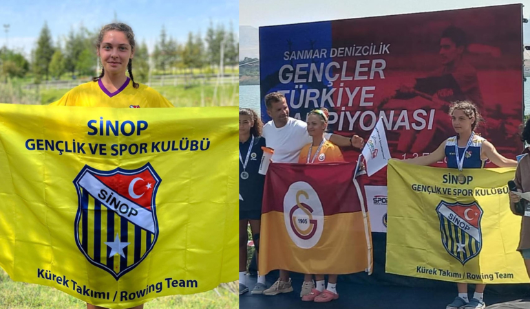 Sinoplu kürekçi Türkiye 3.sü oldu