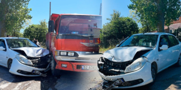 Sinop'ta otomobille kamyonet çarpıştı: 1 yaralı
