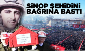 Sinop şehidi için tek yürek oldu