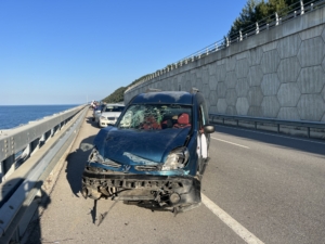 Bariyere çarpan panelvandaki 3 kişi yaralandı