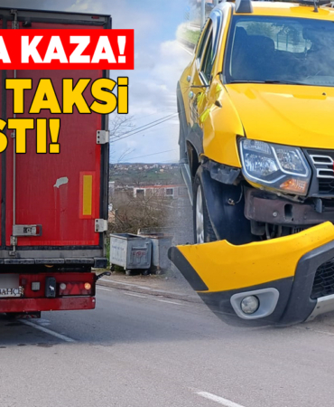 Sinop’ta ticari taksi ile tır çarpıştı