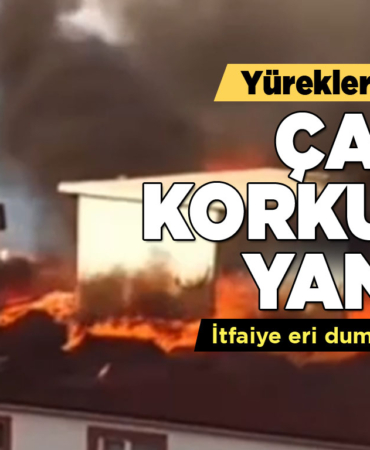 Apartman çatısı alevlere teslim oldu!