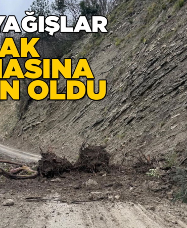 Sinop'ta köy yolu ulaşıma kapandı