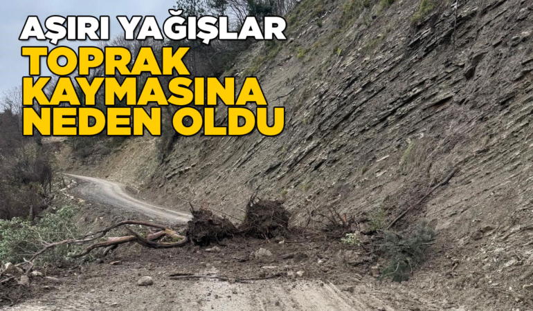 Sinop’ta köy yolu ulaşıma kapandı