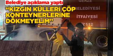 Kızgın soba külü yangın çıkardı