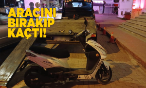 Sinop’ta bir sürücü aracını bırakarak kaçtı