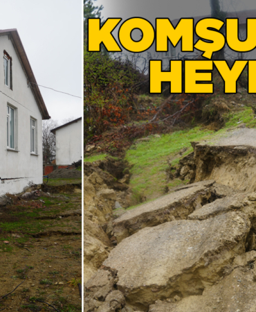 Heyelan nedeniyle iki ev tahliye edildi