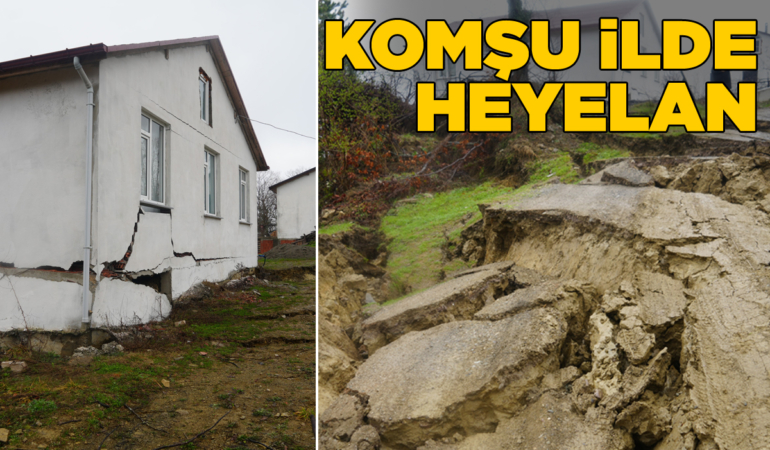 Heyelan nedeniyle iki ev tahliye edildi