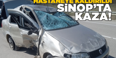 Sinop’ta otomobil yoldan çıktı