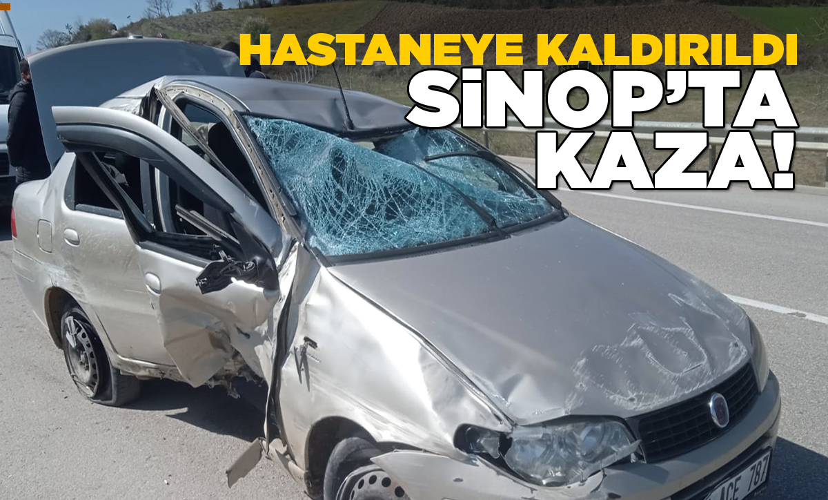 Sinop’ta otomobil yoldan çıktı