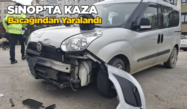 Sinop’ta hafif ticari araç ile motosiklet çarpıştı