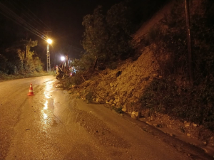 Sinop’ta heyelanlı bölgeye hızlı müdahale
