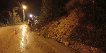 Sinop’ta heyelanlı bölgeye hızlı müdahale