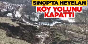 Sinop’ta bir köy yolu ulaşıma kapandı