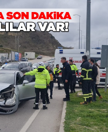 Sinop’ta iki otomobil çarpıştı, yaralılar hastanede